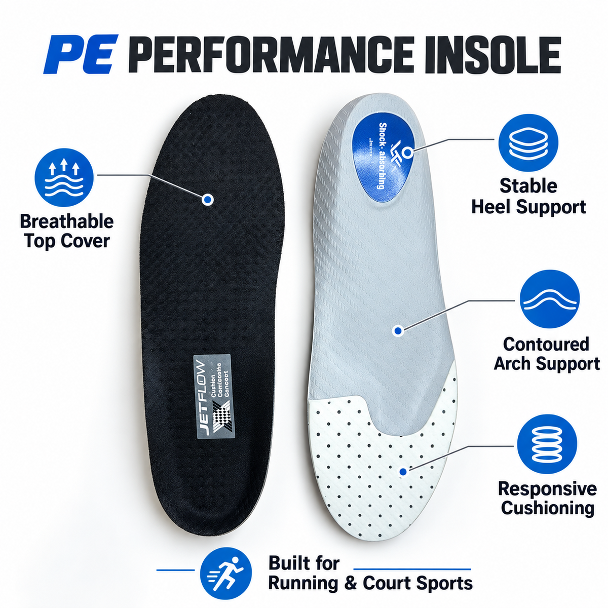 High-Rebound Court & Sport Insoles – 11PE | LERDPANTHY