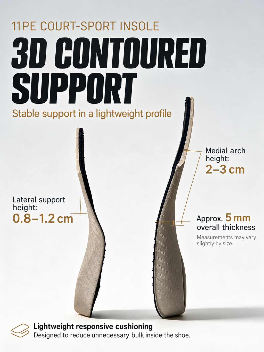 High-Rebound Court & Sport Insoles – 11PE | LERDPANTHY